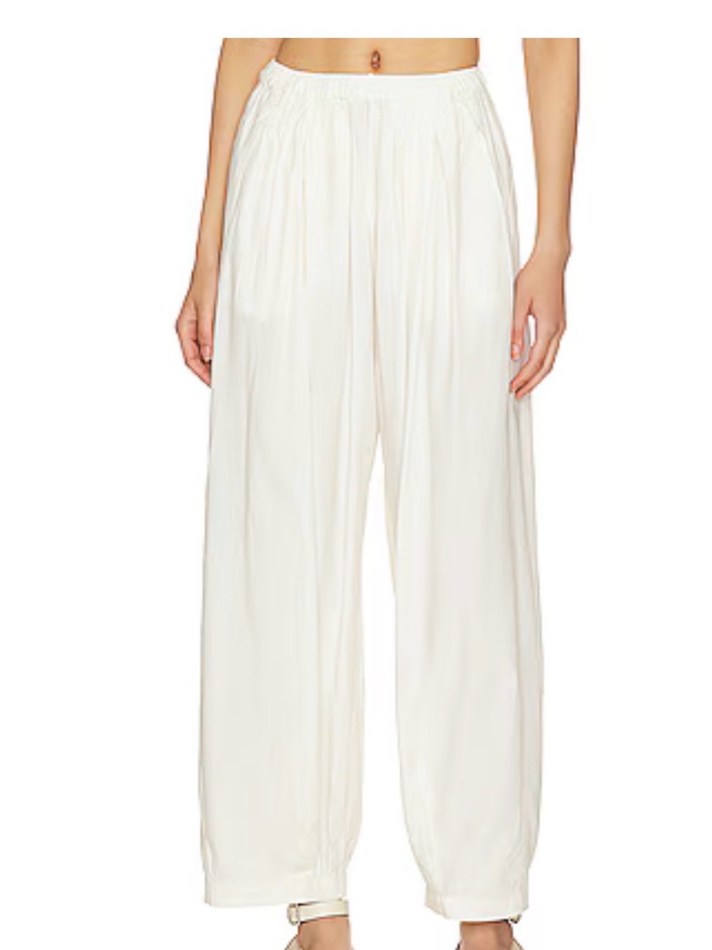 Free People Ivory Pull-On Wide Leg Pants - NWOT - Size Small